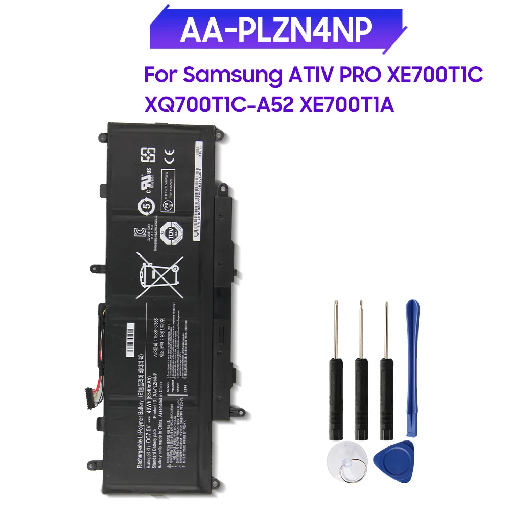 

Original Battery AA-PLZN4NP for Samsung ATIV PRO XE700T1C XQ700T1C-A52 XE700T1A Replacement Laptop Battery 6540mAh +tools
