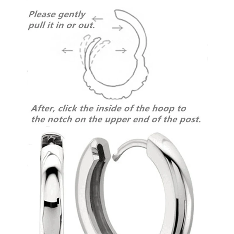 

New Arrival Classic Geometric Crystal Hoop Earrings For Women 925 Sterling Silver Drop Type Earrings Fashion Jewelry Gift