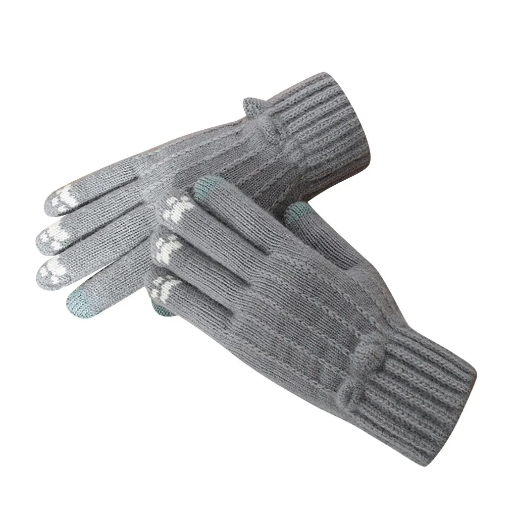 

Extra-warm Fleece Gloves Winter Warm Thick Gloves For Women Men Knitted Plus Fleece Touch Screen Gloves Sports Bicycle Gloves