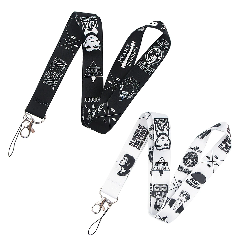 

Peaky Blinders Keychain Cool Lanyards For Keys ID Card Pass Gym Mobile Phone Badge Holder Neck Strap Hang Rope Webbings Ribbon