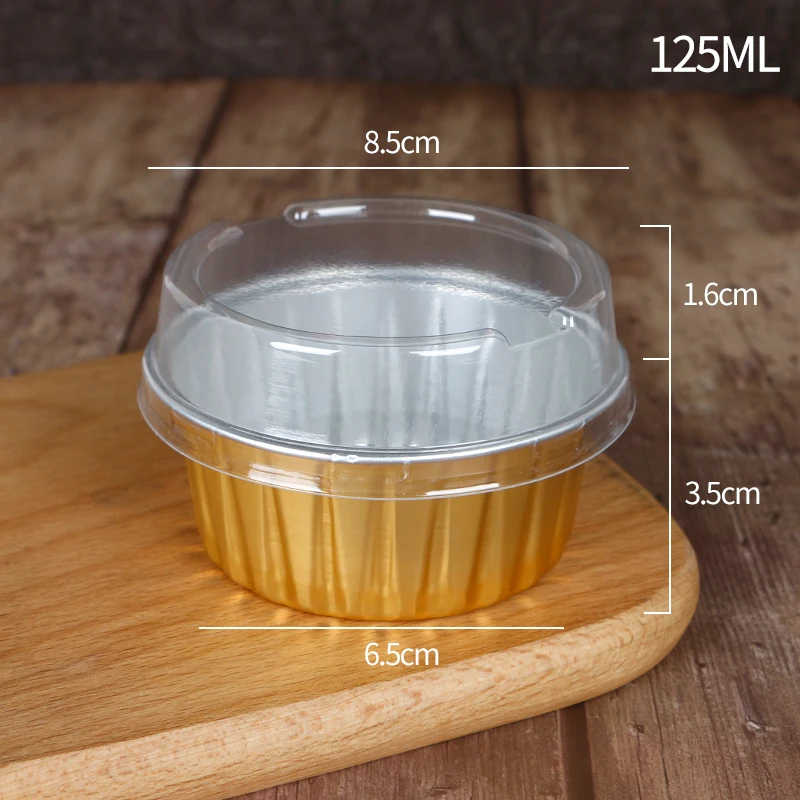 

50pcs High quality 125ml ice cream pudding jelly cups DIY handmade baking decoration packaging cake dessert food cup with lid