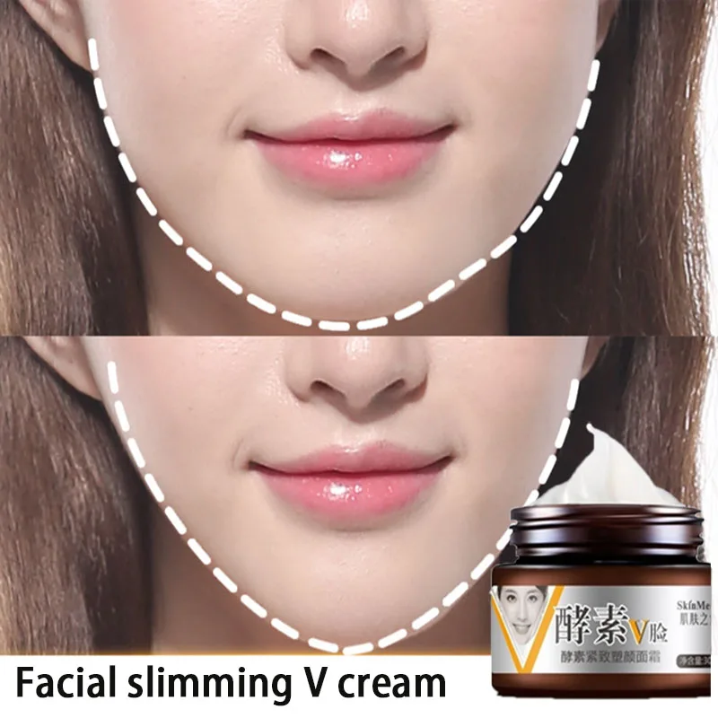 1pc Slimming Facial V Cream Skin Care Facial Lifting Firm  Powerful V-Line Face Enzyme Slimming Cream Fat Burning Moisturizing