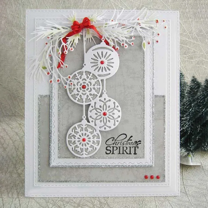 Снежинка цепочка штамп ремесло для резки металла 3D сделай сам скрапбукинг