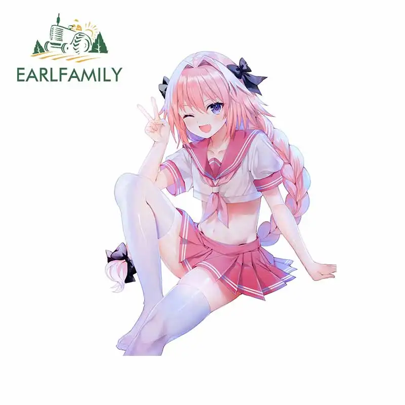 

EARLFAMILY 13cm for Fate Apocrypha Astolfo Pink Uniform Windshield Decal Laptop Motorcycle Car Stickers Trunk Graphics