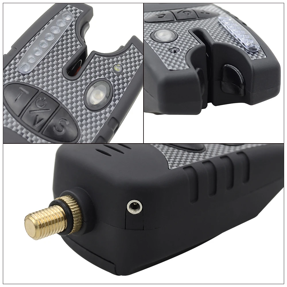 

Carp Fishing Bite Alarms Set LED Band with Volume Tone Sensitivity Control