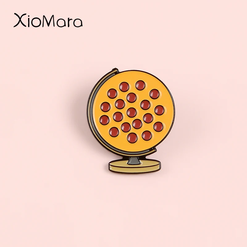 Эмалированные булавки в виде пиццы смешные жемчужины молочный чай булавка Tellurion