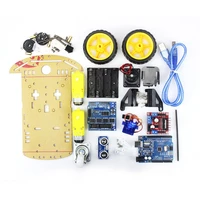 cheap smart robot motor car chassis kit avoidance tracking speed encoder battery box 2wd ultrasonic module for arduino diy kit