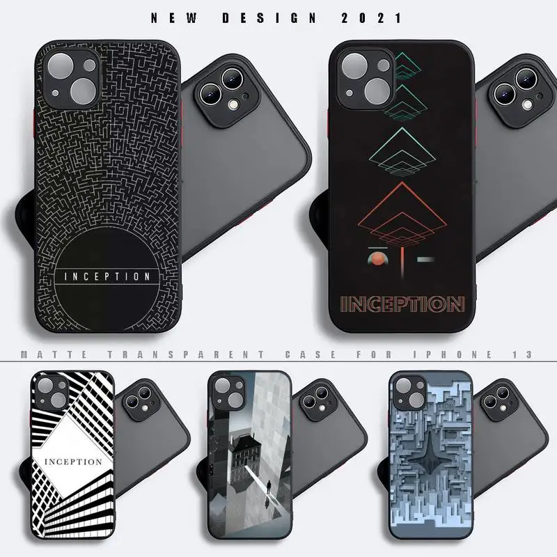 

Inception Movie Science Fiction Phone Case Black Color Matte Transparent For iPhone 13 12 11 X XR XS Pro Max Mini 7 8 Plus Cover