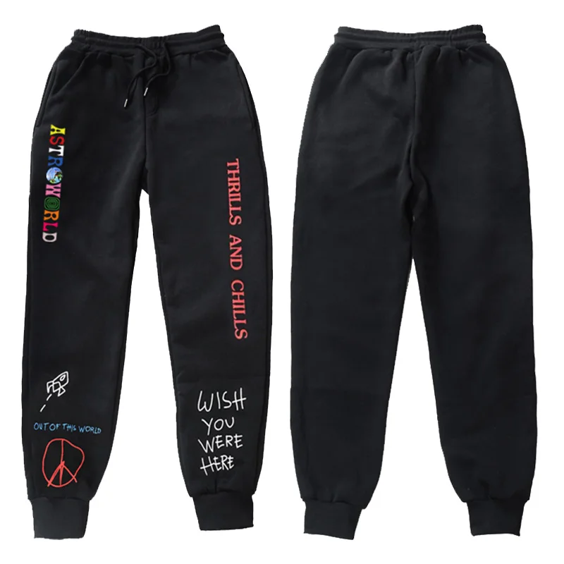 

New Travis Scott ASTROWORLD Pants Men Fashion High Quality Printing Joggers Streetwear Homme Joggers Sweatpants Trousers