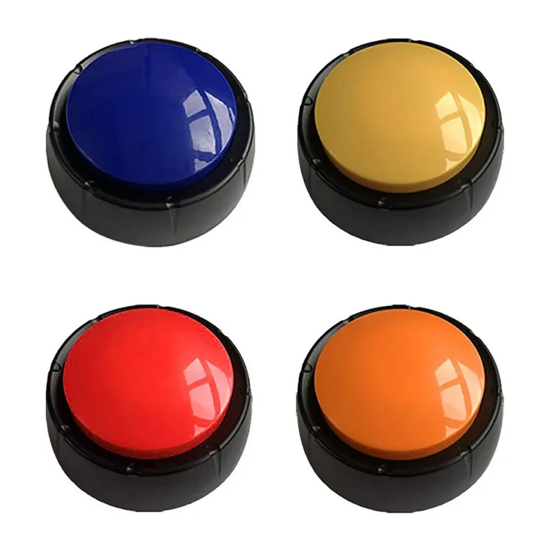 

Pet Interactive Training Recordable Button Dog Cat Personalized Recordable Answer Buzzers Dogs Bells Communication Device Toys