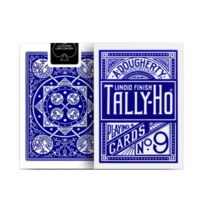 1 колода Tally-ho игральные карты регулярные кардистри вентиляторы колода всадник обратно волшебные карты реквизит для магических фокусов - Цвет: BLUE-FAN