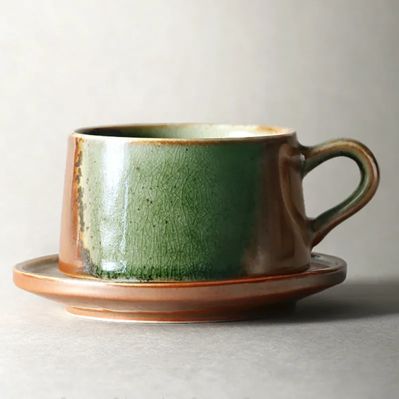 Японская керамическая кофейная чашка ручной работы для кофе и чая фарфоровые