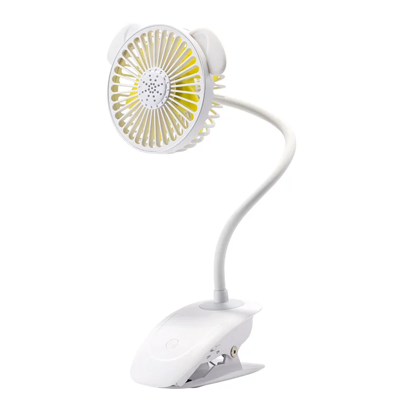 

2022 New naughty dog aromatherapy fan stroller clip electric fan student USB mini fan with night lights