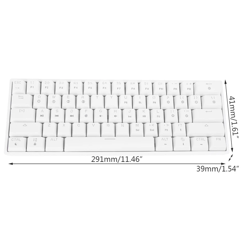 

GK61 Hot Swappable Portable Mechanical Keyboard RGB Backlit Gaming Keyboard Gateron Switch Compatible with Cheery Kailh