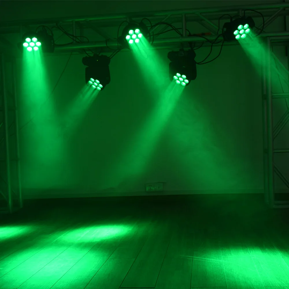 Светодиодный прожектор с движущейся головкой освещение для сцены DMX 512 DJ 7X12W 12X12W и
