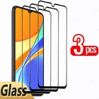 Защитная пленка для экрана Xiaomi Redmi 9C NFC, пленка из закаленного стекла для Redmi 9A, 9T, 9C, 9 C, полное покрытие, черные края, защитное стекло, 3 шт.