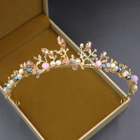 diadema bridal crown headdress yajin branch shaped hand stringed hair ornament princess crown wedding accessories crown