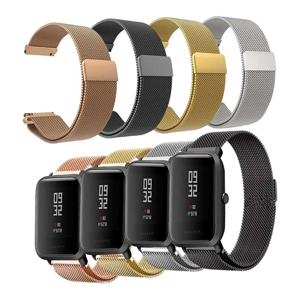 Mesh Metal Replacement Watch Band for Huami Amazfit Bip Lite Smart Watchband Wrist Strap Bracelet For | Электроника