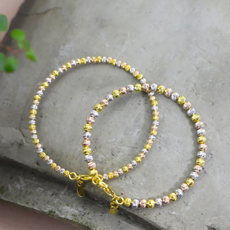 

Pure S925 Sterling Silver Bangle For Lover Color Small Beads Bangle 55-58mm Ethnic Style Friend Gift Hot Sale 3mm 4mm