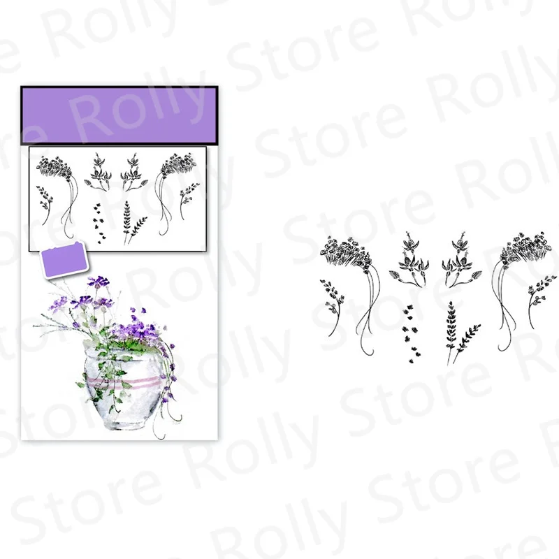 

Plant Branches Flower Leaf Pattern Clear Stamps For Scrapbooking Diy Decoration Craft Embossing Stencil No Cutting Dies 2021 New