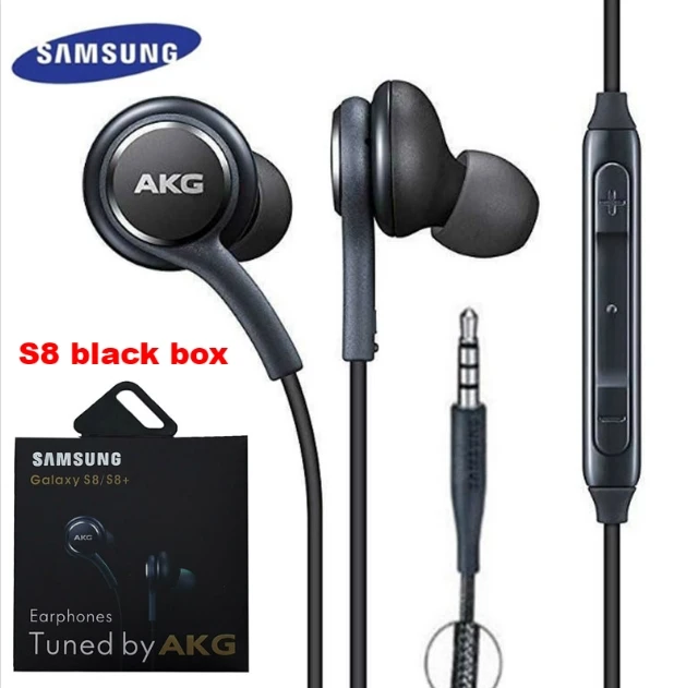 original Samsung earphone 3.5mm In-Ear IG955 Mic wired Headset for huawei xiaomi AKG Samsung S8/s8+ S5 S6 S7 S9 S10 Smart phone - Цвет: S8 with black box