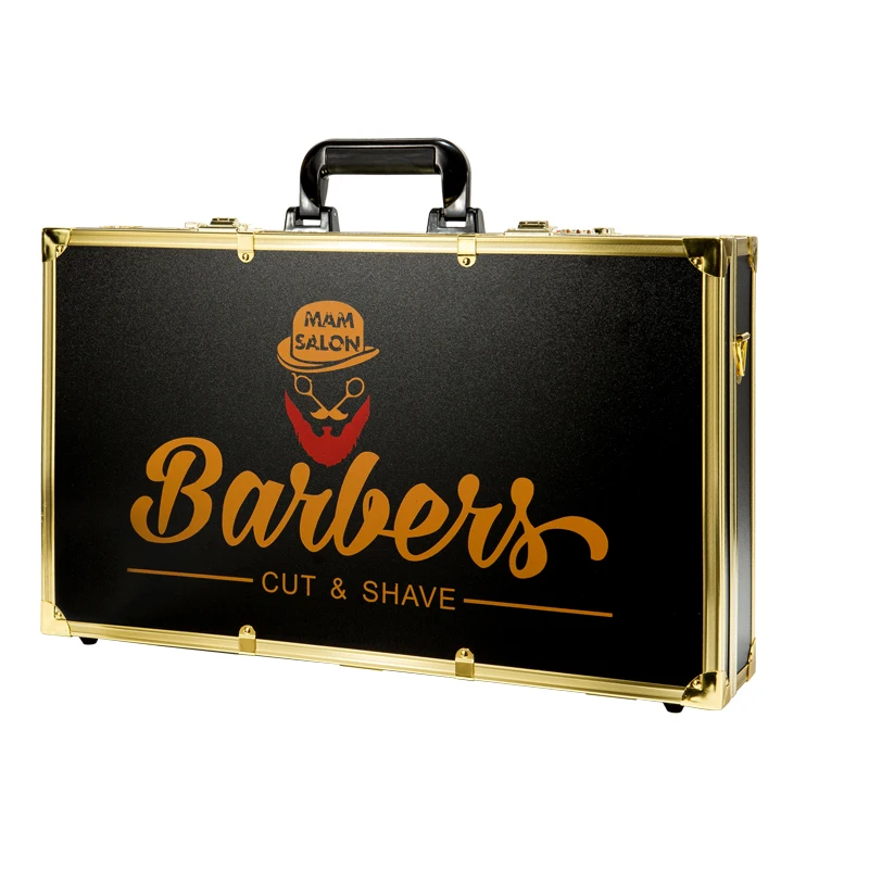 

Новый роскошный ящик для инструментов для парикмахерских, портативный ящик для парикмахерских с паролем, коробка для ножниц, аксессуары для хранения инструментов, чемодан