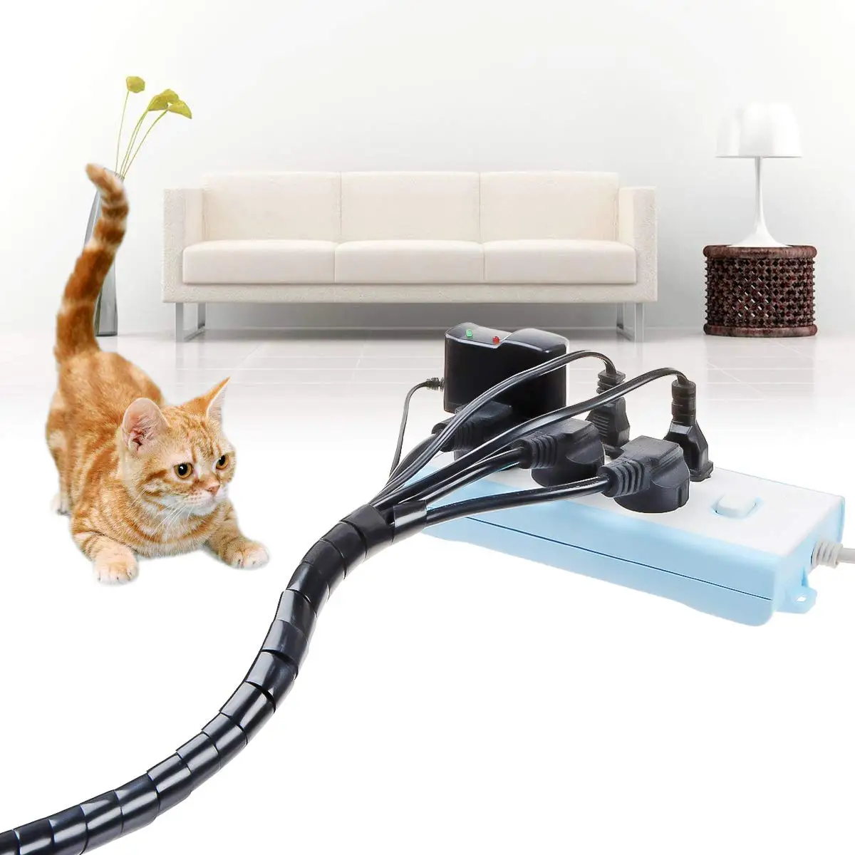 5-40 метров спиральная обмотка кабеля обертка на провод шнура пинг для компьютера