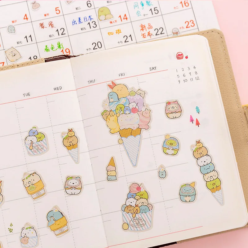 16 упак./лот синий желтый Sumikko Gurashi декоративная книга для скрапбукинга ярлык