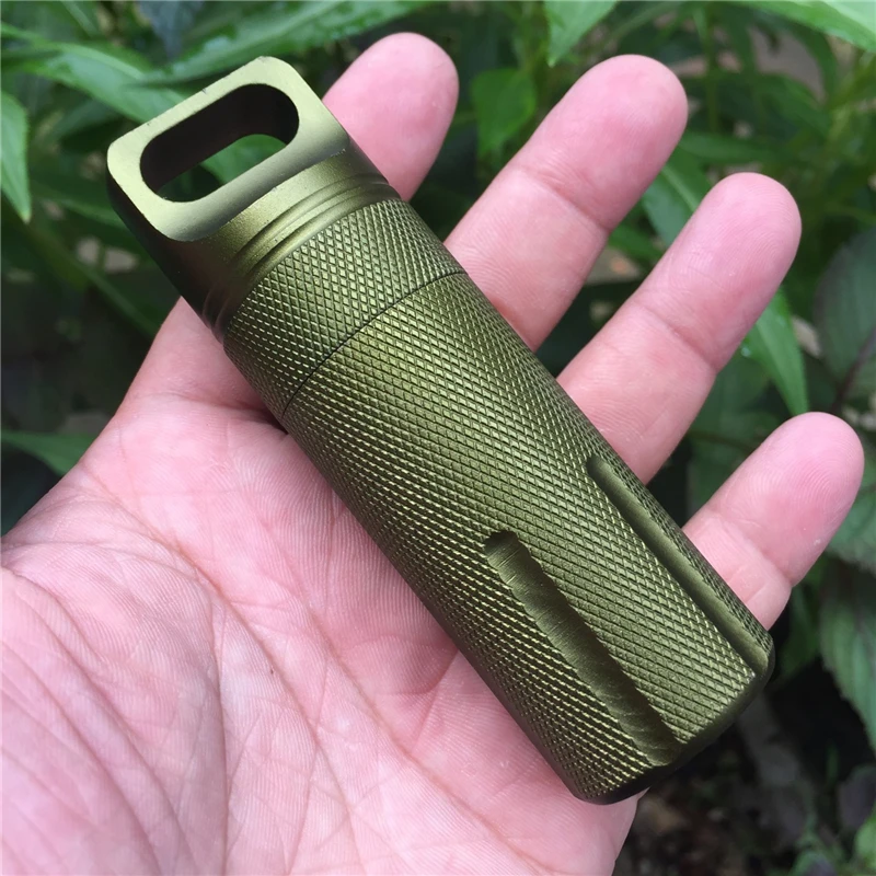 

Capsule Survival Seal Pill Box EDC Waterproof Hike Box Container Outdoor Dry Bottle Holder Storage Camping Pill Case Medicine