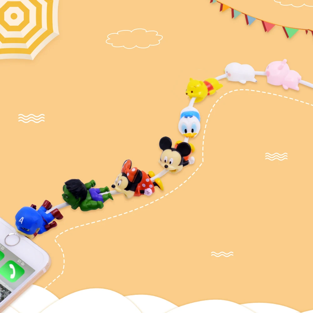 Кабель Bite аниме протектор для Android Iphone зарядный Шнур кабель Друзья Мультфильм Kable