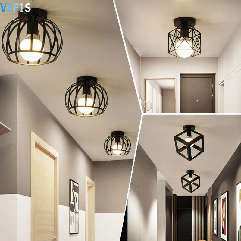 Винтажный потолочный светильник в стиле ретро уютная декоративная лампа для