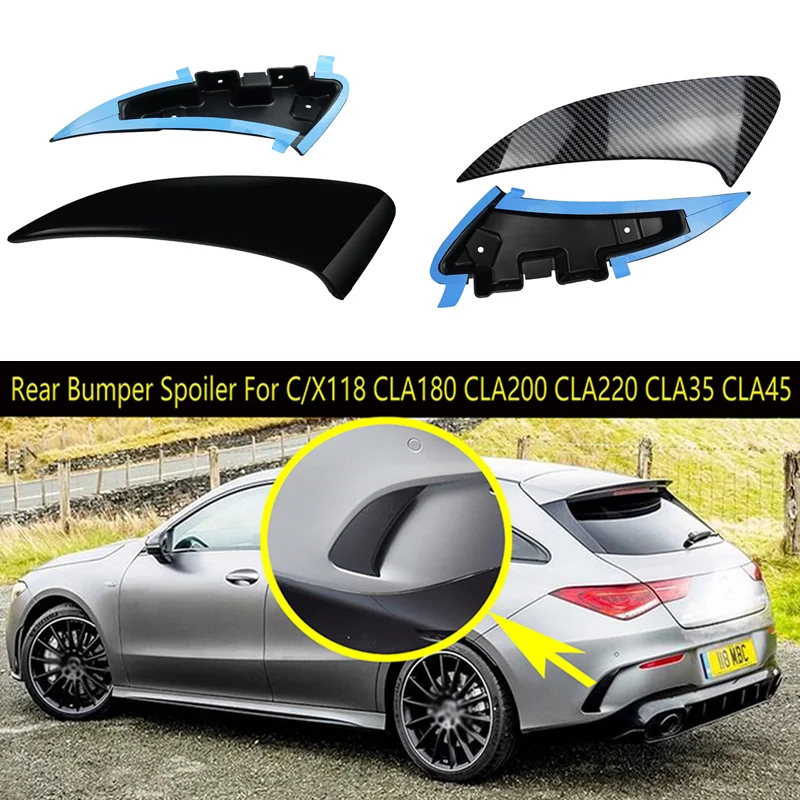Спойлер для заднего бампера боковая утка сплиттер губа Mercedes X/C118 CLA35 CLA45 CLA180 CLA200