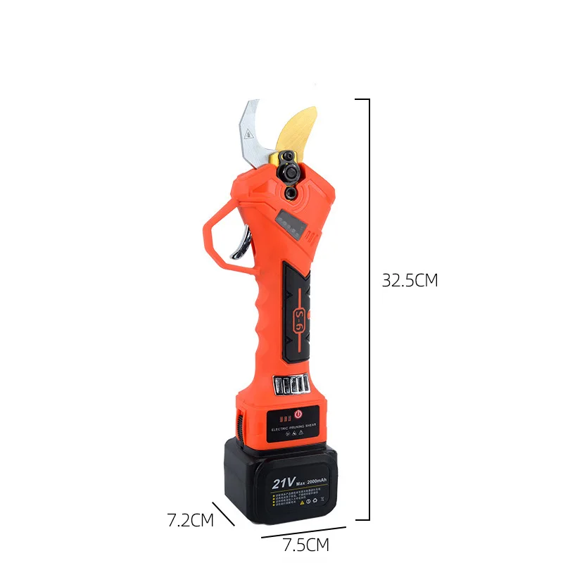21V 16.8V Cordless Pruner Lithium-ion Pruning Shear Efficient scissors Bonsai Electric Tree Branches garden tools S-6 28mm 32mm |