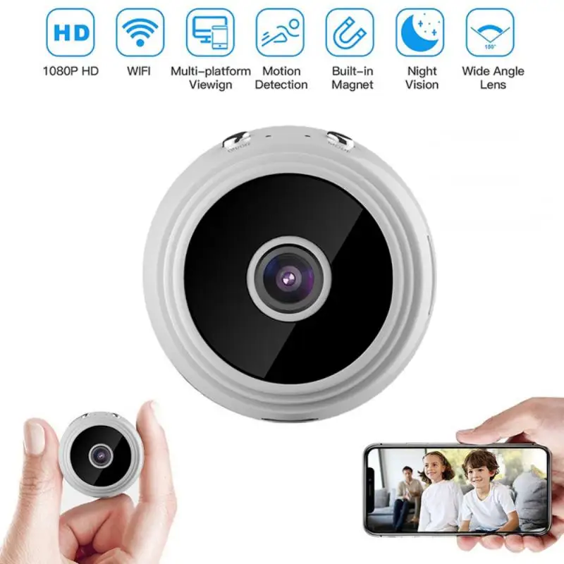 

1 PC Mini 1080P WiFi IP Camera Motion Detection Night Vision Remote Monitor With Bracket Wireless Camera Mini Camera Camcorders