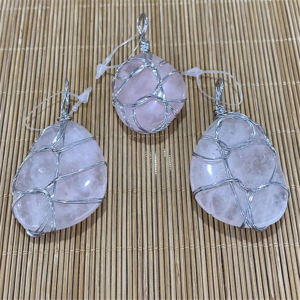 1 Piece of High Quality Pink Crystal Winding Pendant Necklace Pendant for Handmade DIY Fashion Bracelet Necklace Gift Accessory