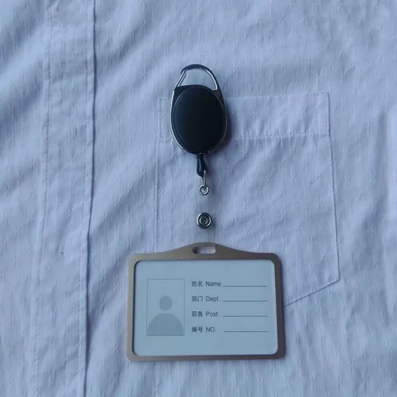 

Алюминий СПЛАВ Работа кредитницы для именных карт Бизнес Рабочая карта удостоверение личности ремешок-держатель с нашивками клип выдвижно...