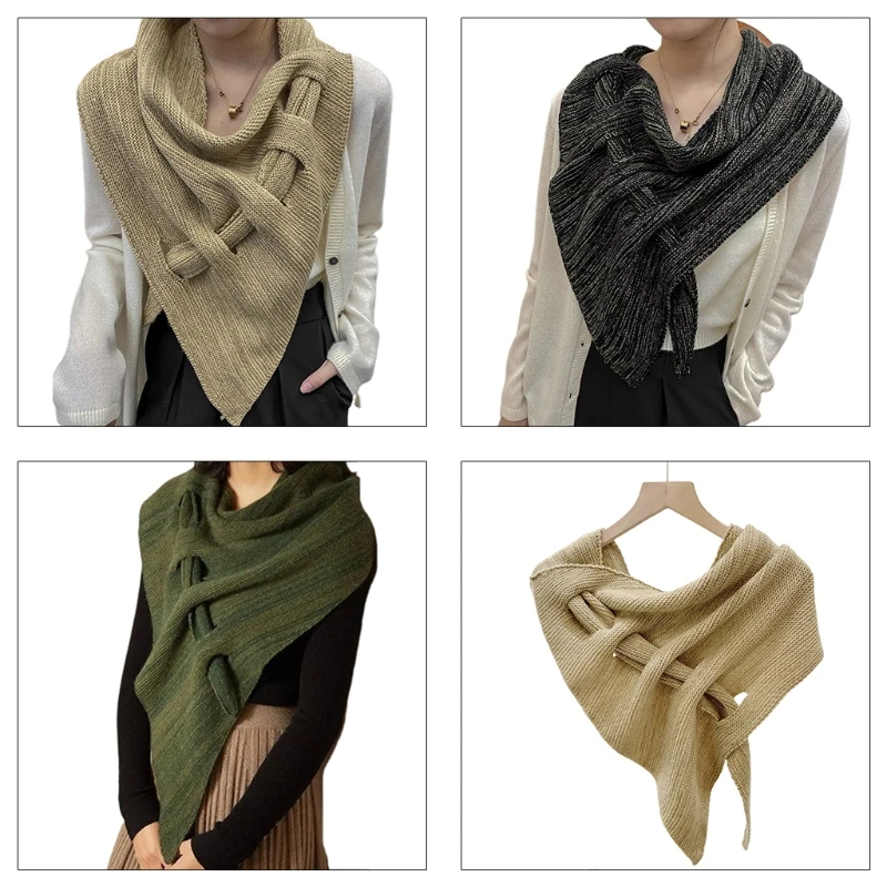 

Triangle Scarfs For Women Cross Scarf Shawl Casual Dress Elegant Vintage