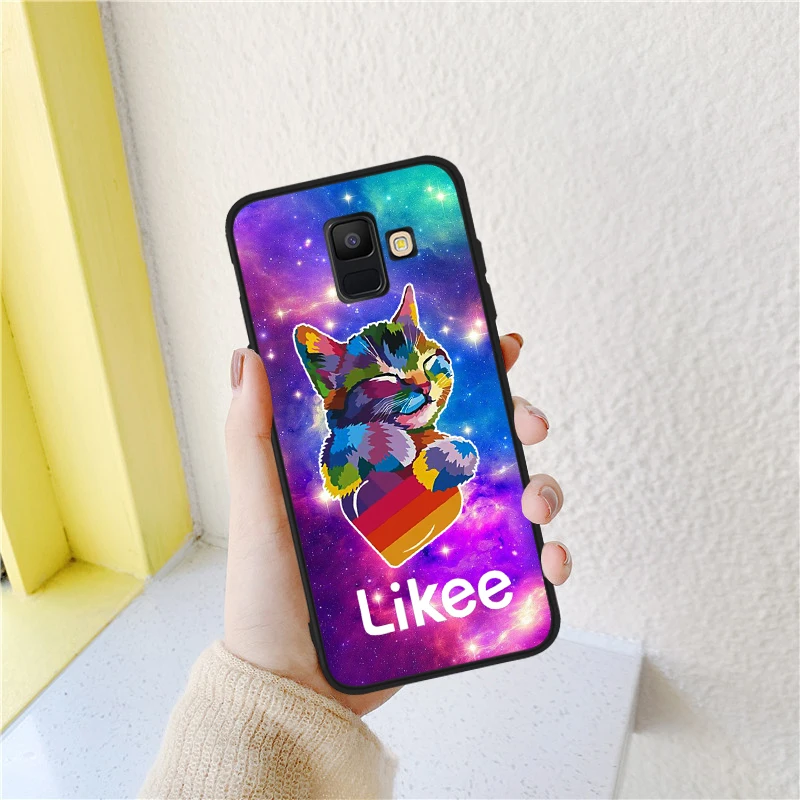 Funny Likee Cute Cat Rabbit Love Heart Phone Case For Samsung A5 A7 J5 J7 2017 A8 A6 Plus 2018 A9 J4 J6 J8 J4Plus J6Plus | Мобильные