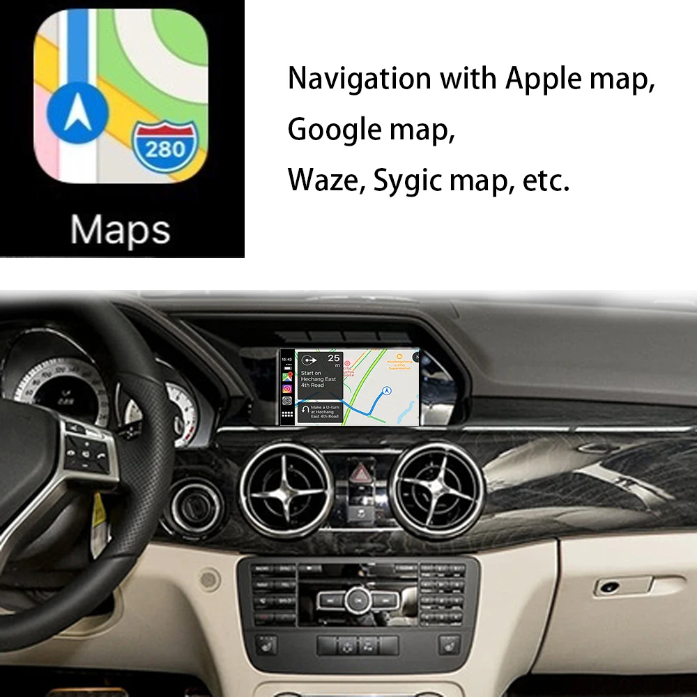 Беспроводной адаптер интерфейса ZJCGO Apple CarPlay Android для Mercedes-Benz E GLK Class W212 C207 A207 NTG |