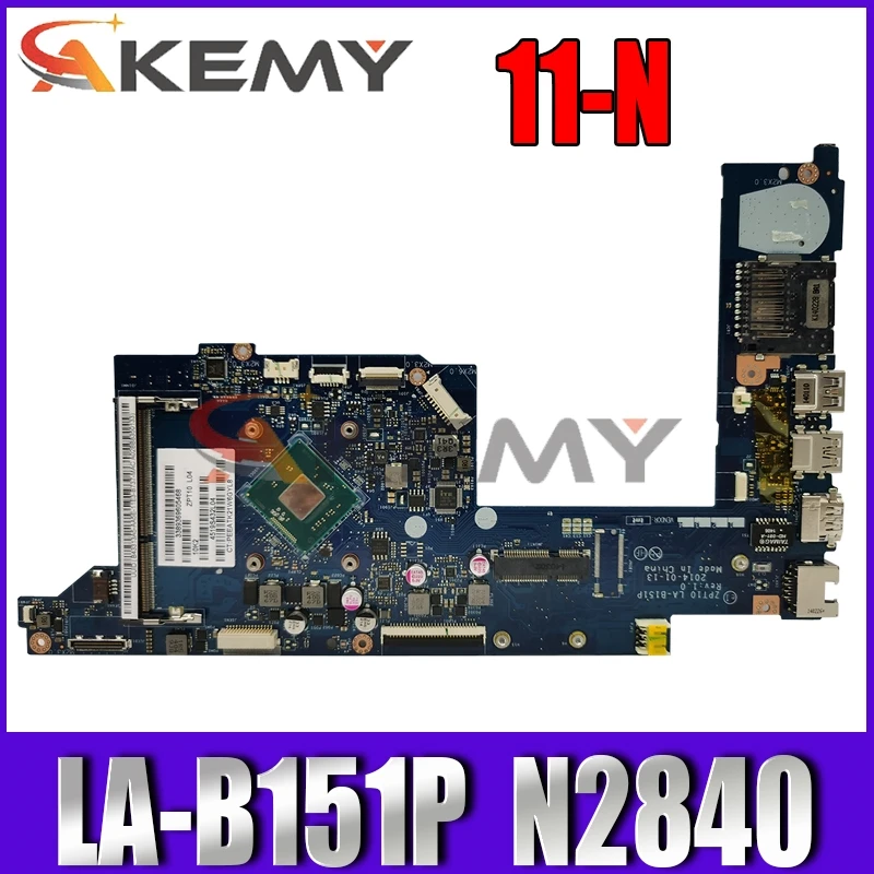 

AKemy Laptop motherboard For HP X360 11-N 11T-N N2840 Mainboard 789088-001 789088-501 ZPT10 LA-B151P DDR3