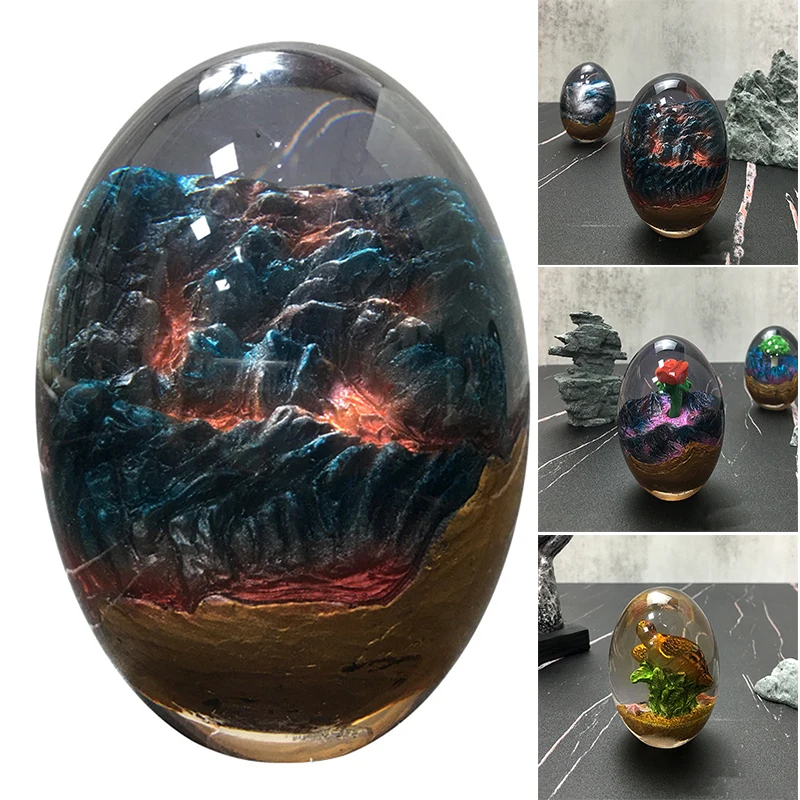 

Прозрачное Хрустальное яйцо динозавра, креативные поделки из смолы, настольное украшение для дома, гостиной, офиса, украшение xqmg 2021, новинка, Лидер продаж