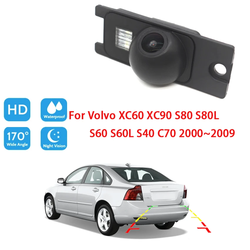 Камера заднего вида с ночным видением для Volvo XC60 XC90 S80 S80L S60 S60L S40 C70 2000 ~ 2009 CCD Full