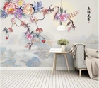 Пользовательские 3d фотообои Новый китайский стиль красивая Магнолия Цветок Птица фон для гостиной спальни украшения Водонепроницаемые