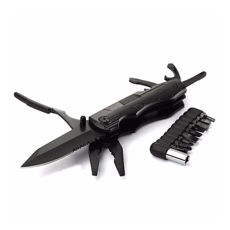 

Outdoor Survival Folding Pliers Multitools Knife Screwdriver Set Bits Stainless Steel Portable Camping Tool Plier Hand Tools