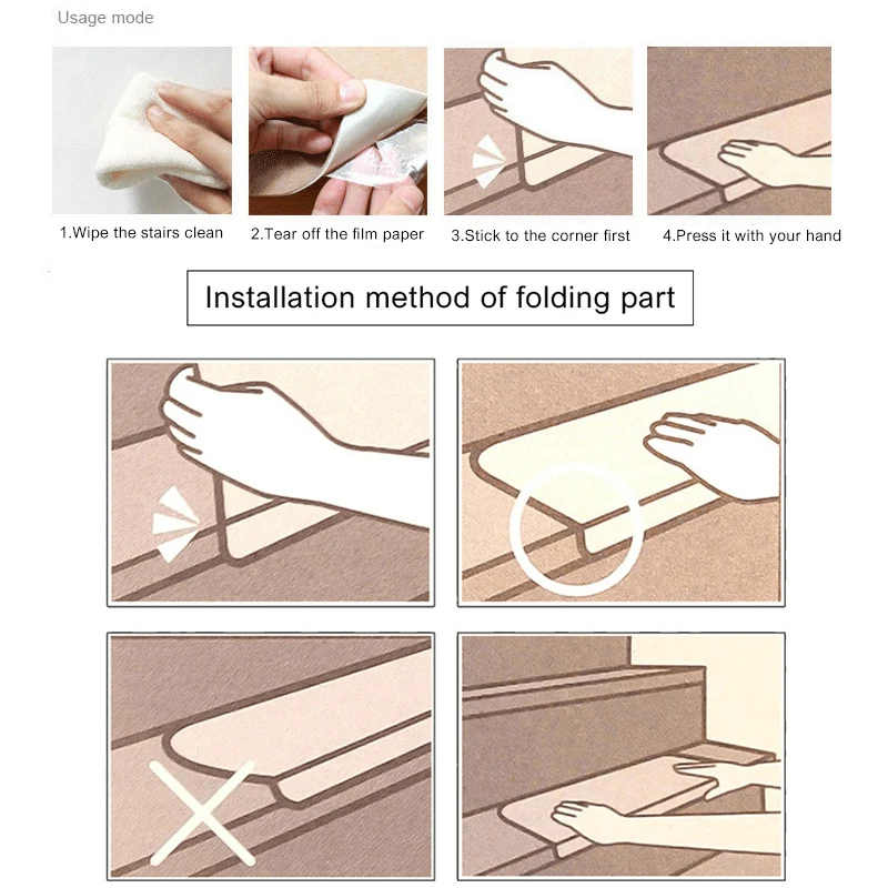 

5pcs carpet luminous Floor Rug Carpet for Stairway Stair Mats Self-adhesive Step Mats Foot Pad Entrance Mat Safety