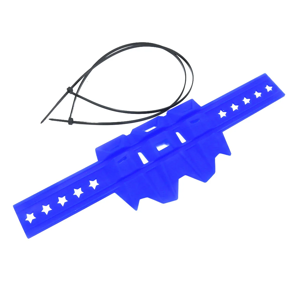 A blue Универсальные аксессуары для мотоциклов Fit 100 мм-140 мм Овальный/akrapovic выхлопной протектор может Крышка для Honda Yamaha Suzuki Kawasaki - Цвет: A blue