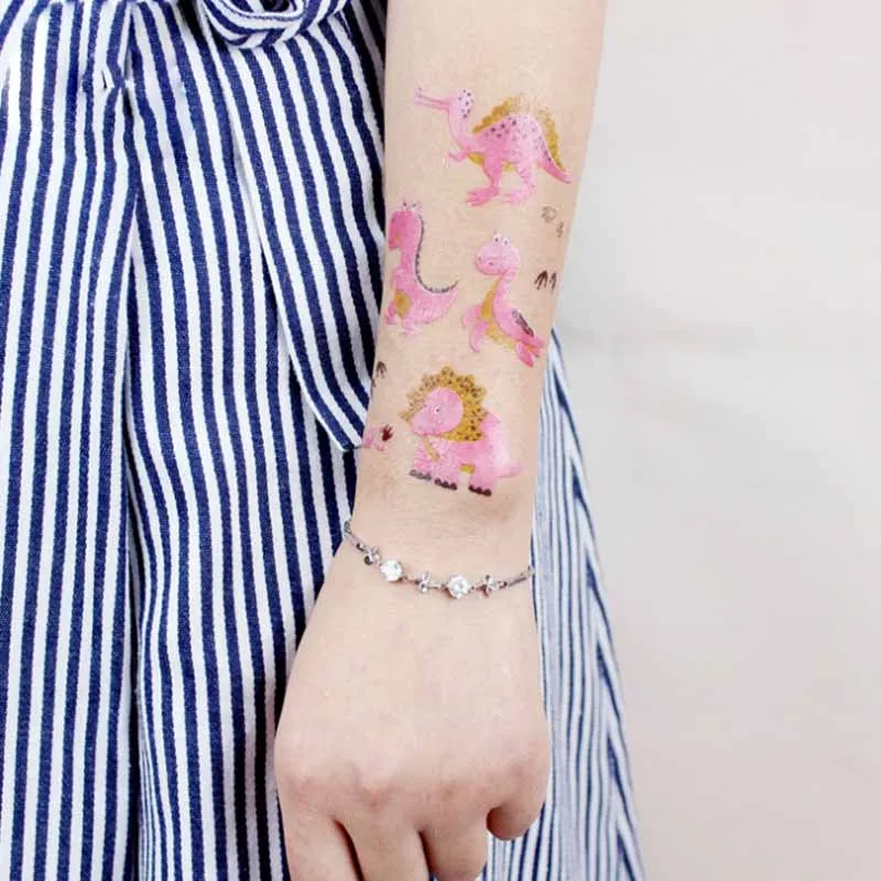 1 шт. милые и веселые детские наклейки на татуировку динозавра водонепроницаемые