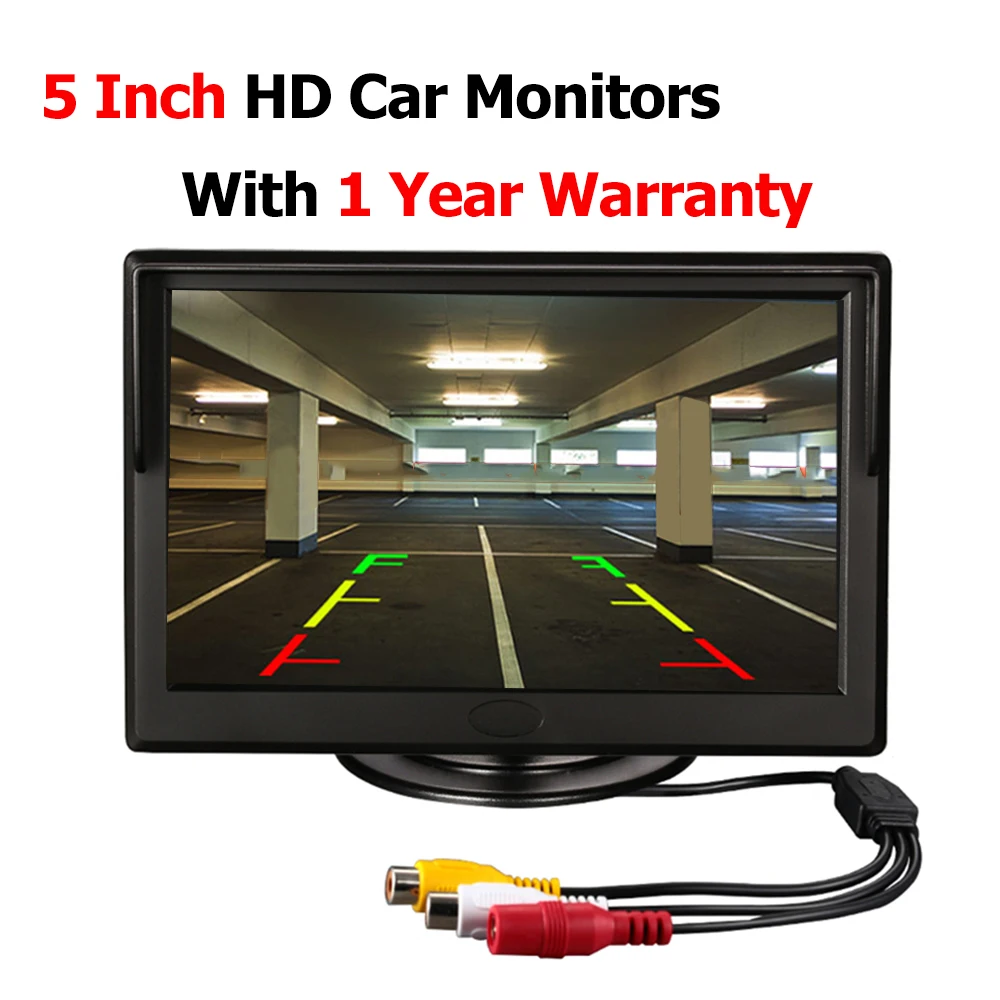 5 дюймовый монитор HD Автомобильный Реверсивный ЖК дисплей на тонкопленочных