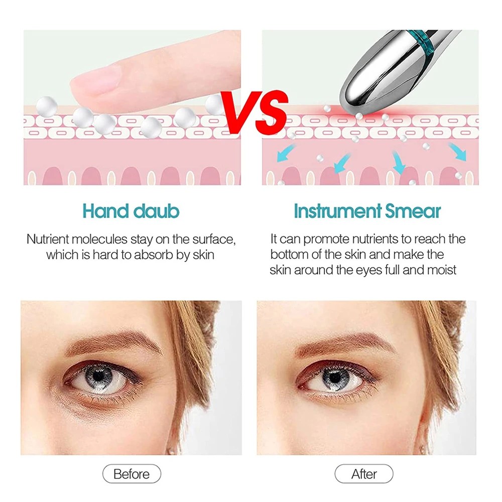 Электрический Вибрационный Глаз средства ухода за губами массажер для лица крем