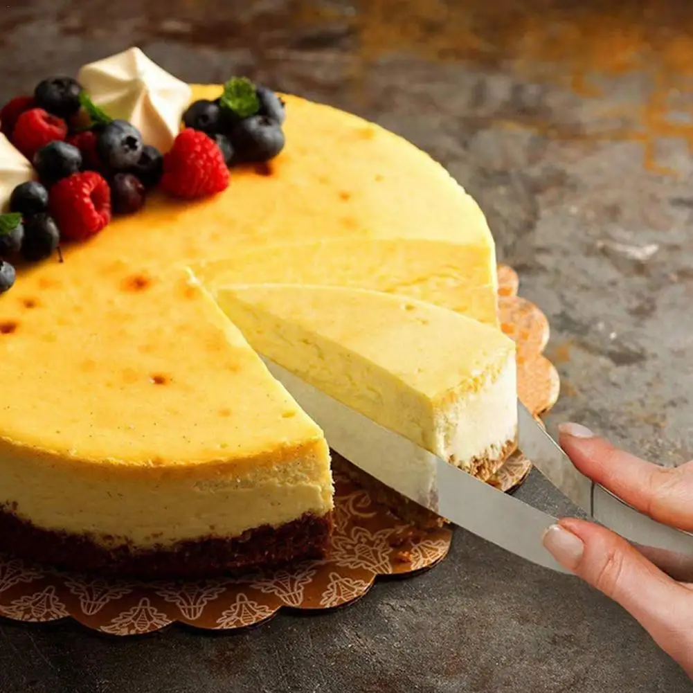 

Стальной нож для торта, встроенный цельный нож для торта, кухонный нож для торта, изогнутый нож в форме листа для праздника W1p1